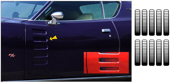 1972 Dodge Charger Rallye Door Depression Insert Decals