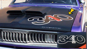 1971 Plymouth Duster 340 Wedge Hood Decal