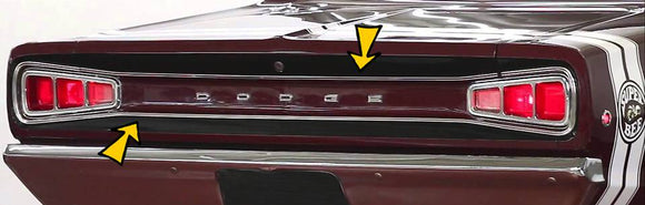 1968 Dodge Coronet Super Bee Tail Panel Stripe Decal Kit