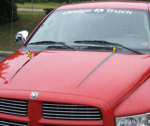 2001-08 Dodge Truck Hood Spear Stripe Decal Kit