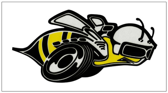 Streifen - Aufkleber Set, 69 Superbee Heck Streifen Bumblebee, weiß