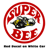 1968-70 Dodge Coronet Super Bee Quarter Circle Decal Set - 6.2" Round Red