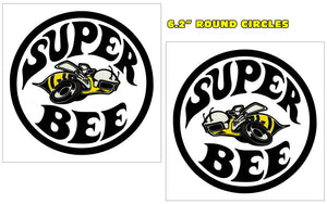 1968-70 Dodge Coronet Super Bee Quarter Circle Decal Set - 6.2" Round