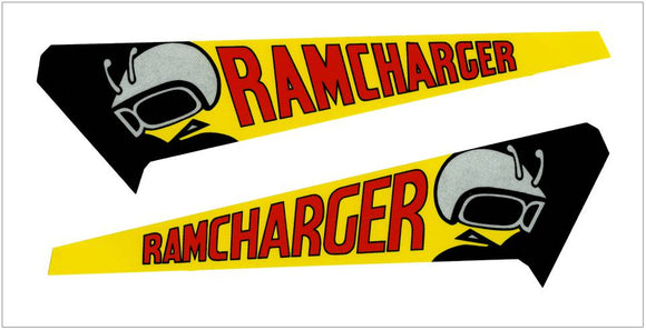 1971-72 Dodge Charger Ramcharger Hood Scoop Decal Set