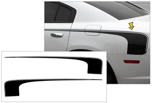 2011-14 Dodge Charger Quarter Panel Hockey Stripe Decal with Pinstripe