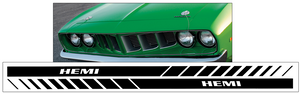 Dodge Lower Rocker HEMI Fader Stripe Decal Kit - 3" x 85"