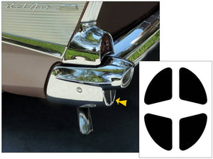 1957 Classic Chevy Bel Air Rear Chrome Bumper End Insert Decals