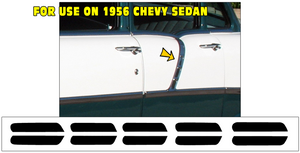 1956 Classic Chevy Upper Paint Divider Insert Decal Kit - SEDAN