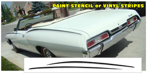 1967 Chevy Impala SS Eyebrow Stripe Decal Kit