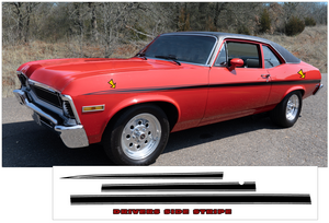 1971-72 Chevy Nova Side Body Stripe Decal Kit - No Name
