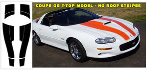 1998-02 Camaro SS Stripe Decal Kit - COUPE or T-TOP - No Roof Stripes