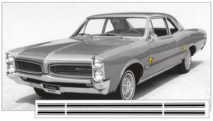 1966 Pontiac Lemans Sprint Stripe Decal Kit - No Name