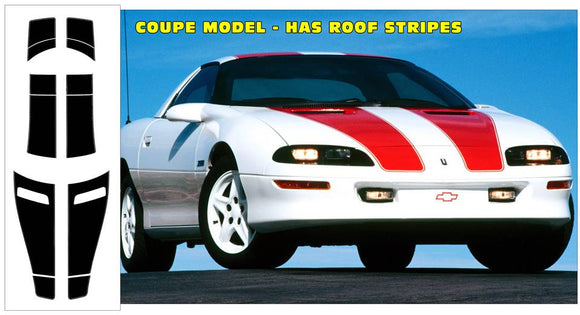 1993-97 Camaro Z28 30TH Anniversary Stripe Decal Kit - COUPE with ROOF Kit