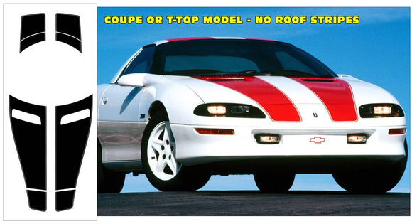 1993-97 Camaro - Z28 - 1997 30th ANNIVERSARY Stripe Decal Kit - COUPE or T-TOP - NO ROOF