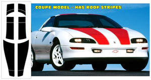 1998-02 Camaro & Z28 Stripe Decal Kit - for COUPE with ROOF Stripes