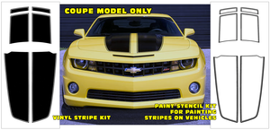 2010-13 Camaro Dual Rally Over Car Stripe Decal Kit - Coupe