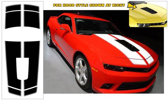 2014-15 Camaro SS Dual Hood and Trunk Stripe Decal Kit - COUPE
