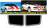 1998-02 Camaro & Z28 Stripe Decal Kit - for COUPE with T-TOP Stripes - Graphic Express Automotive Graphics