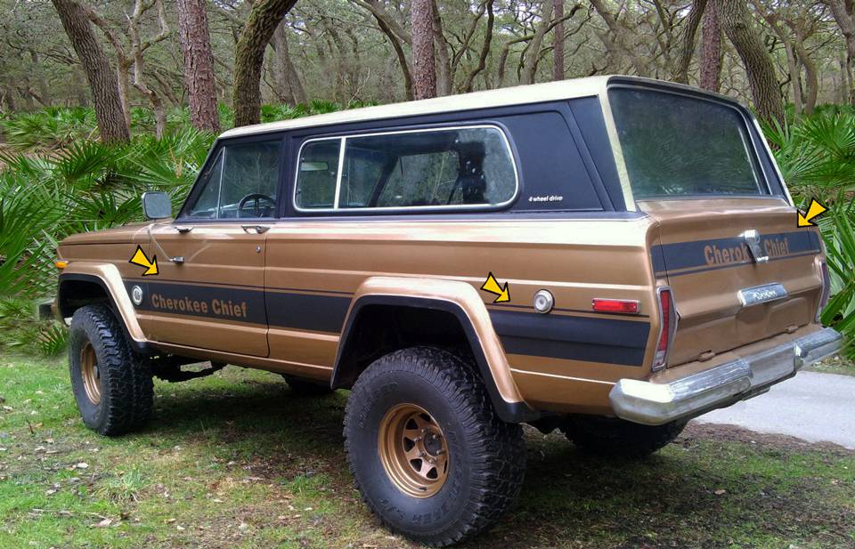 1979-80 Jeep Cherokee Chief SJ Stripe Decal