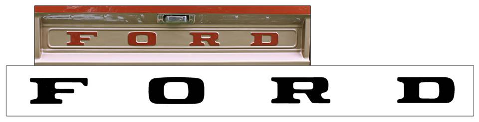 1964-72 Ford F100 - F250 Tailgate Letter Decal Set | Graphic