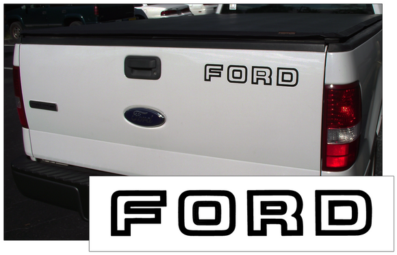 1992-95 Ford F150 Tailgate Decal - FLAT PANEL - One Color