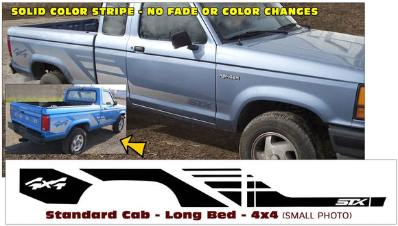 2x) Set 2019 - 2022 Ford RANGER STX 4x4 Decals Stickers Bed Side - Foto 9
